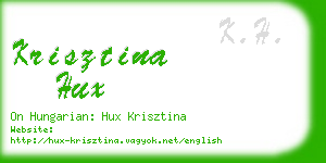 krisztina hux business card